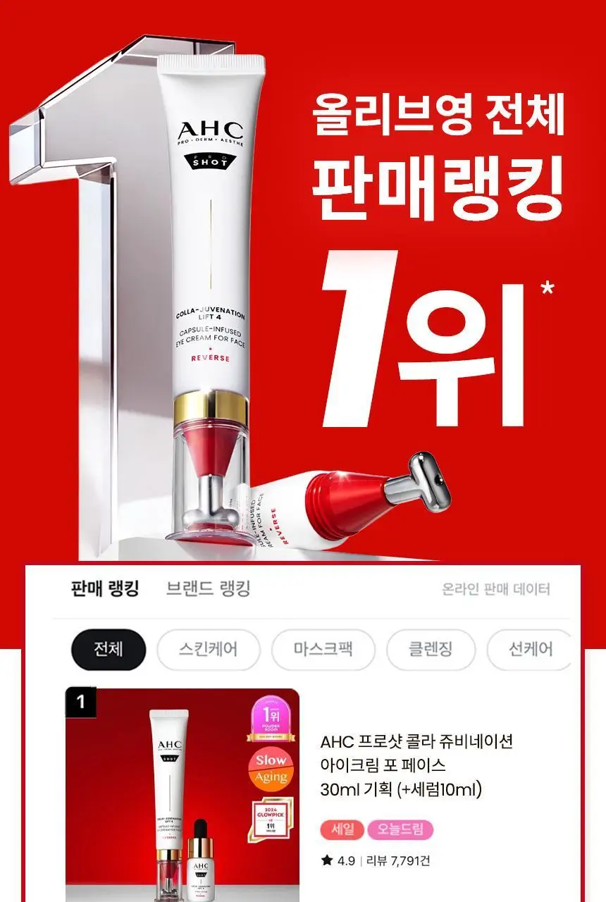 [포켓몬 에디션] AHC 프로샷 아이크림 포페이스 30ml 기획 (+세럼 10ml+피카츄 액정클리너) 상세페이지 10